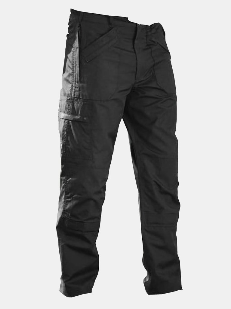 Mens New Lined Action Trouser Short / Pants Black - Black