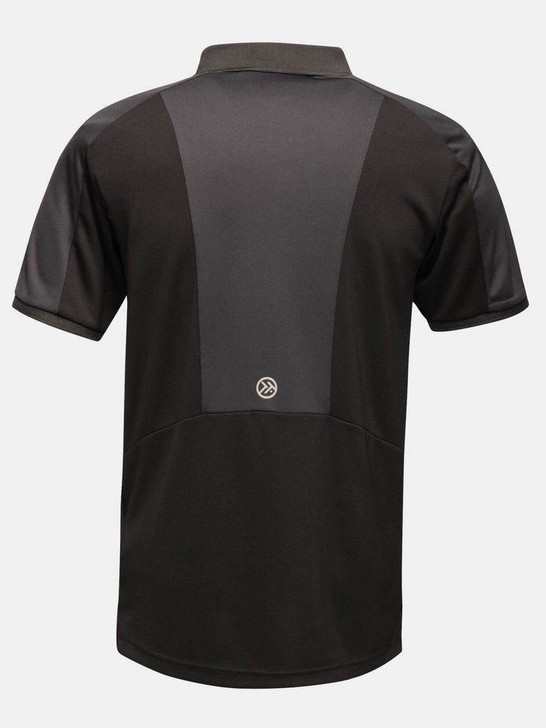 Mens Offensive Wicking Polo Shirt - Black