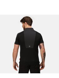 Mens Offensive Wicking Polo Shirt - Black