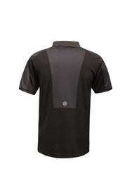 Mens Offensive Wicking Polo Shirt - Black