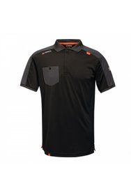 Mens Offensive Wicking Polo Shirt - Black - Black