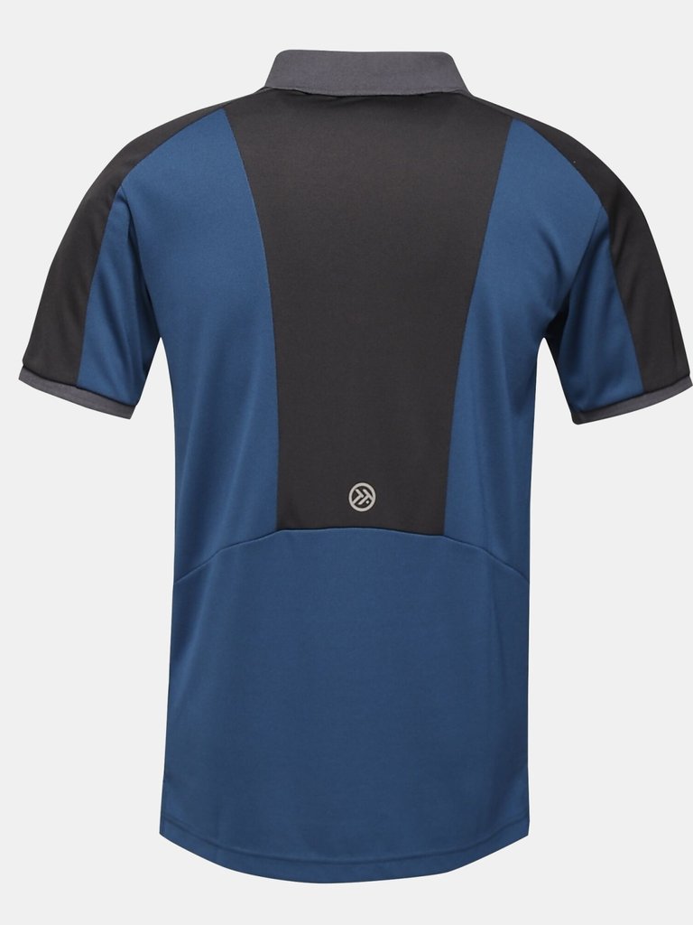 Mens Offensive Wicking Polo Shirt - Blue Wing