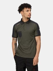 Mens Offensive Wicking Polo Shirt - Dark Khaki