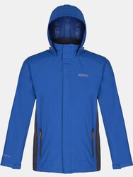 Mens Outdoor Classic Matt Hooded Waterproof Jacket - Oxford Blue/Iron - Oxford Blue/Iron