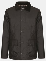 Mens Pensford Waxed Jacket - Brown - Brown