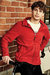 Mens Plain Micro Fleece Full Zip Jacket - Classic Red