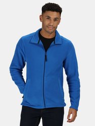 Mens Plain Micro Fleece Full Zip Jacket Layer Lite - Oxford Blue