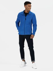 Mens Plain Micro Fleece Full Zip Jacket Layer Lite - Oxford Blue - Oxford Blue