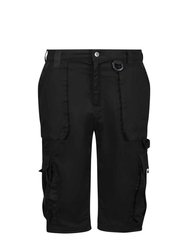 Mens Pro Utility Cargo Shorts - Black - Black