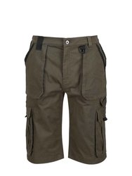 Mens Pro Utility Cargo Shorts - Khaki - Khaki