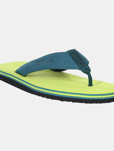 Regatta Mens Rico Flip Flops - Bright Kiwi/Pacific Green product