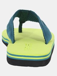 Mens Rico Flip Flops - Bright Kiwi/Pacific Green