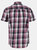 Mens Ryker Checked Short-Sleeved Shirt - Mauve