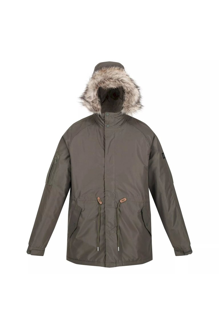 Mens Salinger III Parka Jacket - Dark Khaki - Dark Khaki