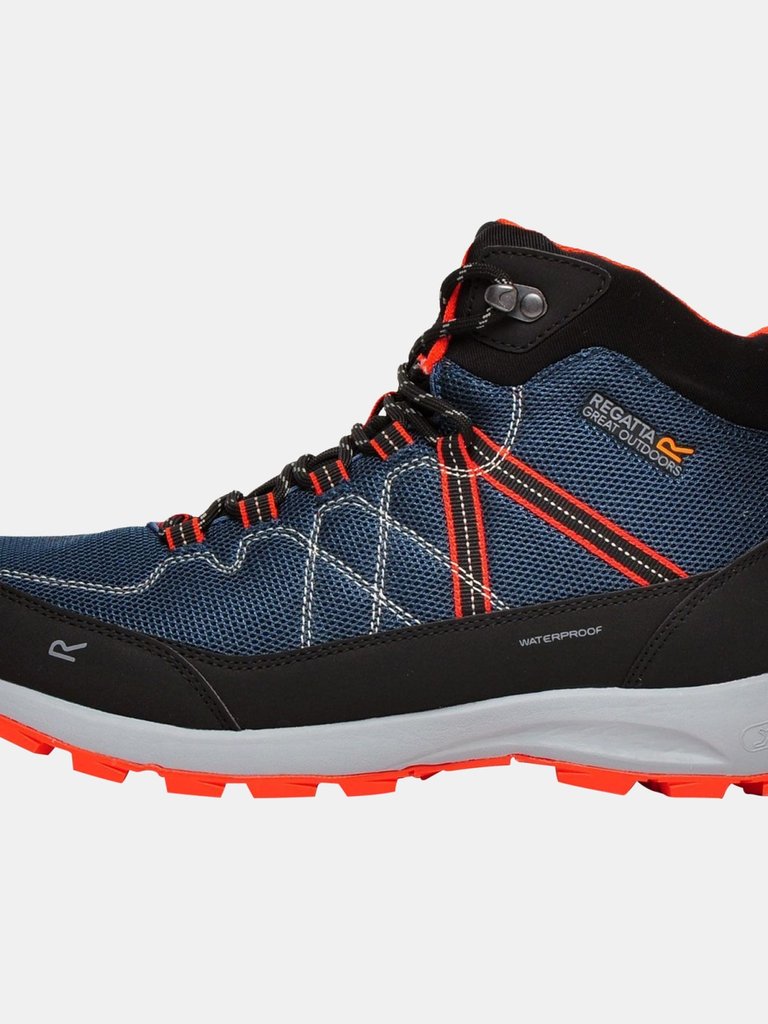 Mens Samaris Lite Walking Boots - Moonlight Denim/Orange - Moonlight Denim/Orange