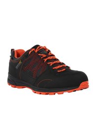 Mens Samaris Low II Hiking Boots - Black/Fiesta Red