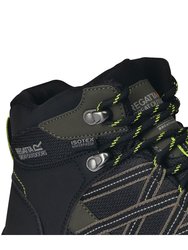 Mens Samaris Mid II Hiking Boots - Dark Khaki/Lime Punch