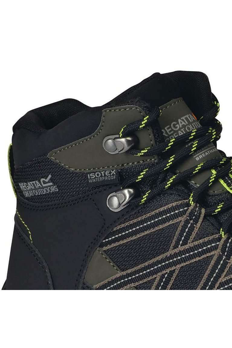 Mens Samaris Mid II Hiking Boots - Dark Khaki/Lime Punch