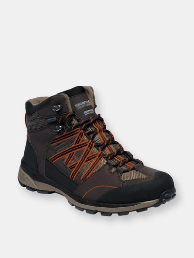Regatta Mens Samaris Mid II Hiking Boots - Peat/Gold Flame product