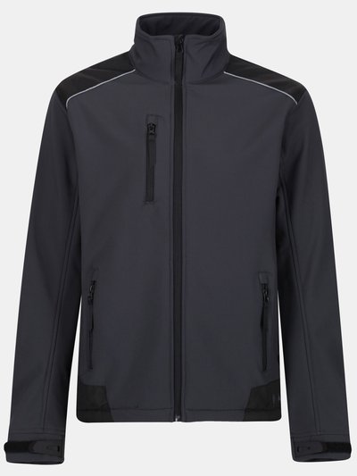Regatta Mens Sandstom Workwear Softshell Jacket - Seal Grey/Black product