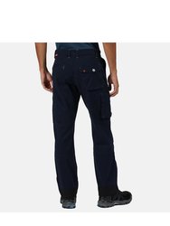 Mens Scandal Stretch Work Trousers - Regular - Navy