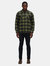 Mens Shelford Checked Padded Jacket - Green - Green