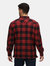 Mens Shelford Checked Padded Jacket - Red