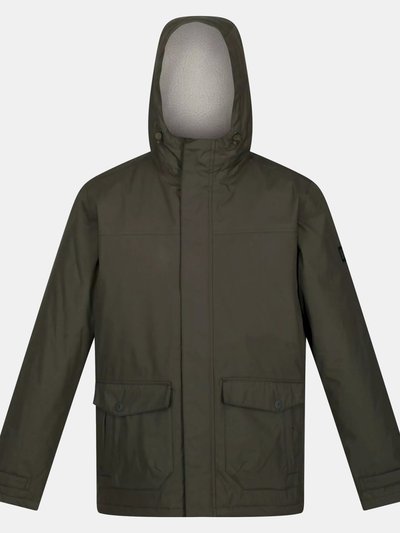 Regatta Mens Sterlings III Insulated Waterproof Jacket - Dark Khaki/White Stone product