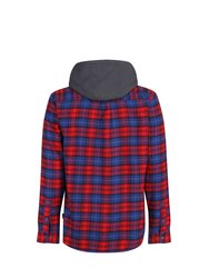 Mens Tactical Siege Checked Jacket - Classic Red