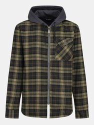 Mens Tactical Siege Checked Jacket - Dark Khaki - Dark Khaki