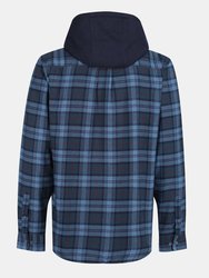 Mens Tactical Siege Checked Jacket - Navy