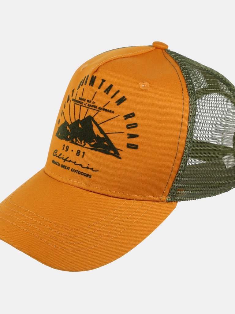 Mens Tassian Mountain Trucker Cap - Gingerbread/Dark Khaki