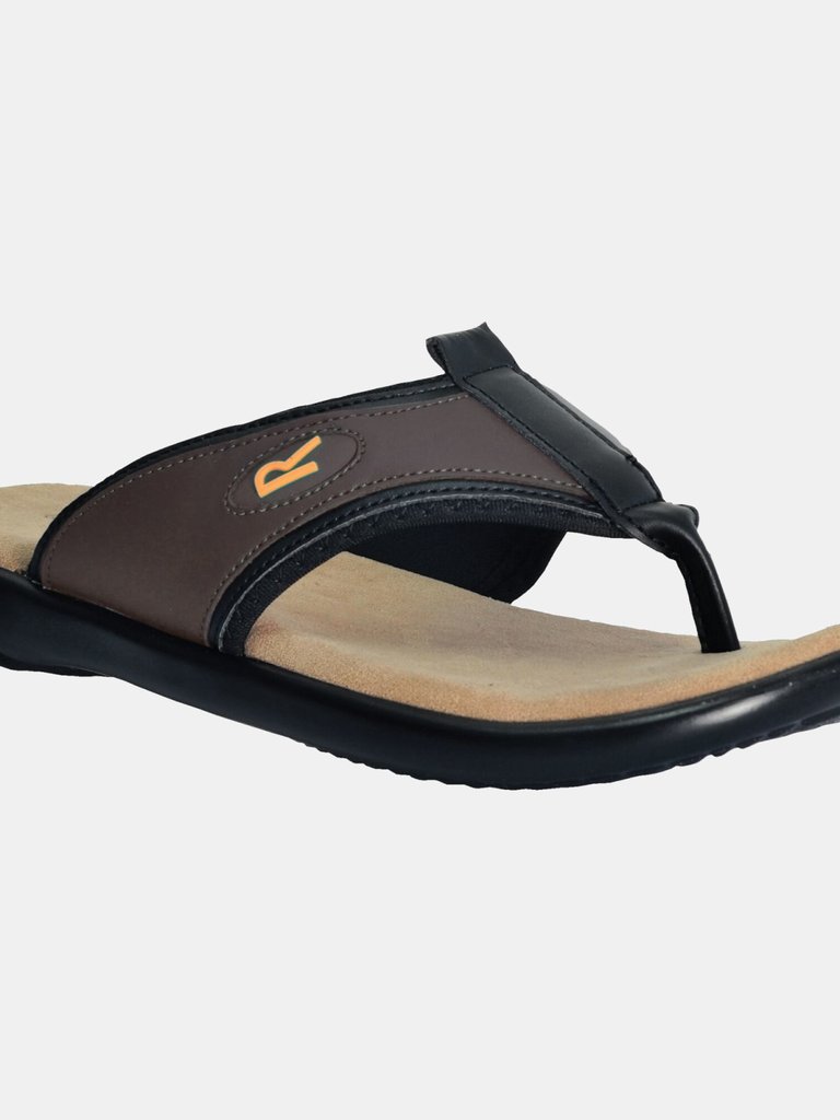 Mens Travis Sandals - Black/Brown - Black/Brown