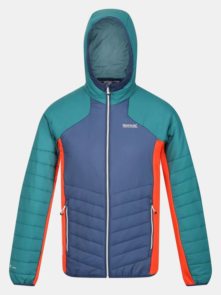 Mens Trutton Hooded Soft Shell Jacket - Admiral Blue/Pacific Green - Admiral Blue/Pacific Green