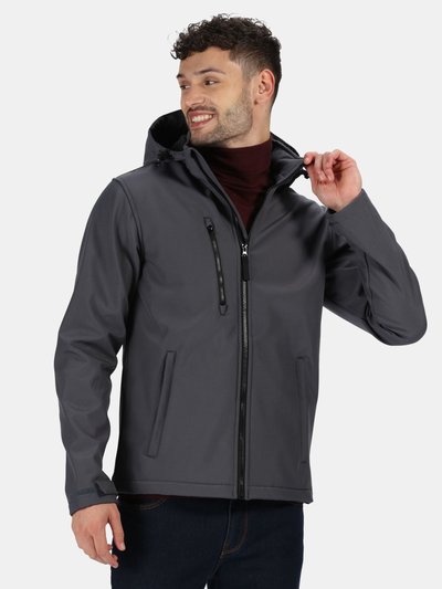 Regatta Mens Venturer 3 Layer Membrane Soft Shell Jacket - Seal Grey/Black product