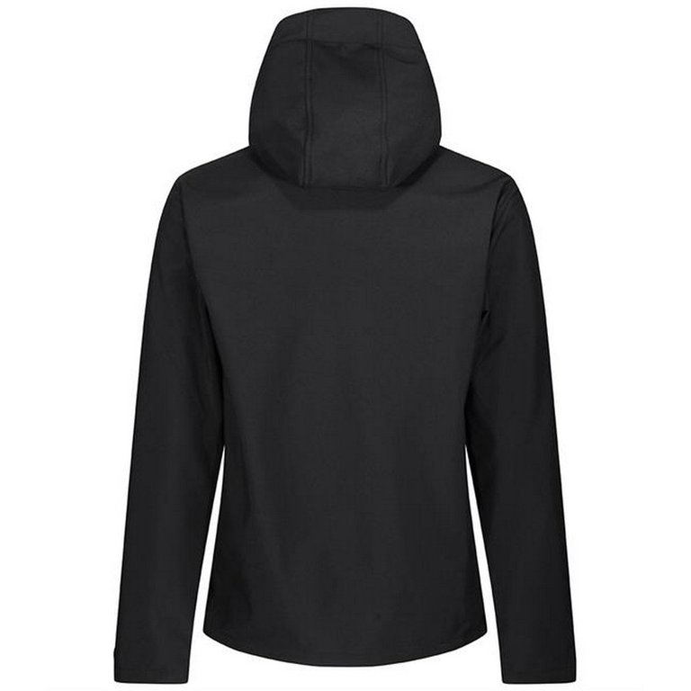 Mens Venturer Hooded Soft Shell Jacket - Black/Black