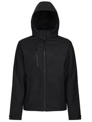 Mens Venturer Hooded Soft Shell Jacket - Black/Black - Black/Black
