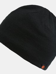 Mens Waterproof Beanie - Black/Magma Orange