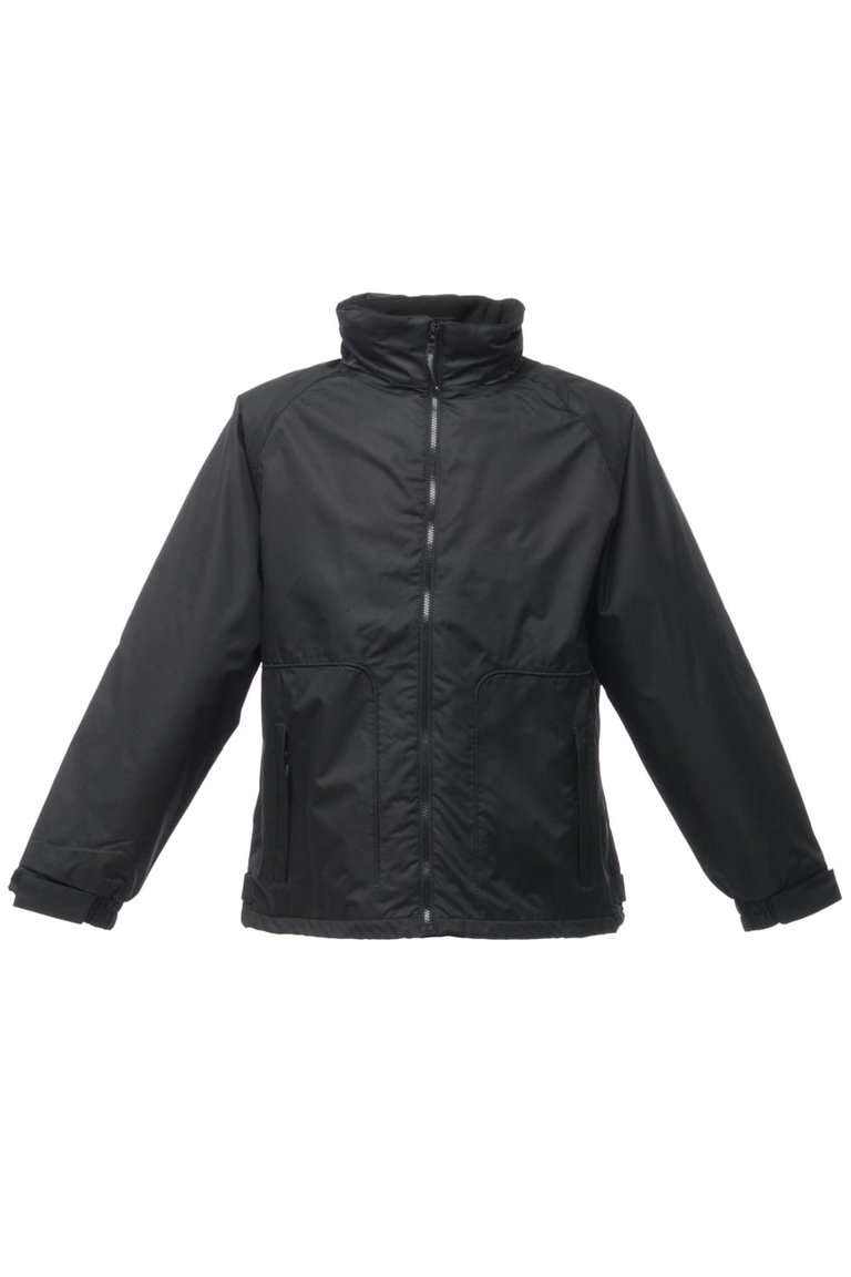 Mens Waterproof Windproof Jacket - Fleece Lined - Black - Black