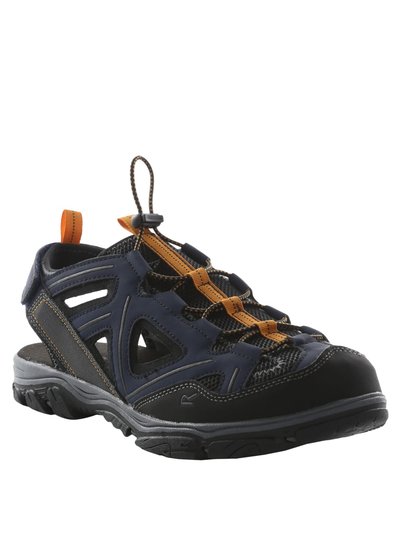 Regatta Mens Westshore III Walking Shoes - Denim/Flame Orange product