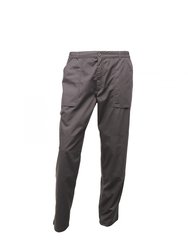 Mens Workwear Action Pants Water Repellent - Dark Grey - Dark Grey