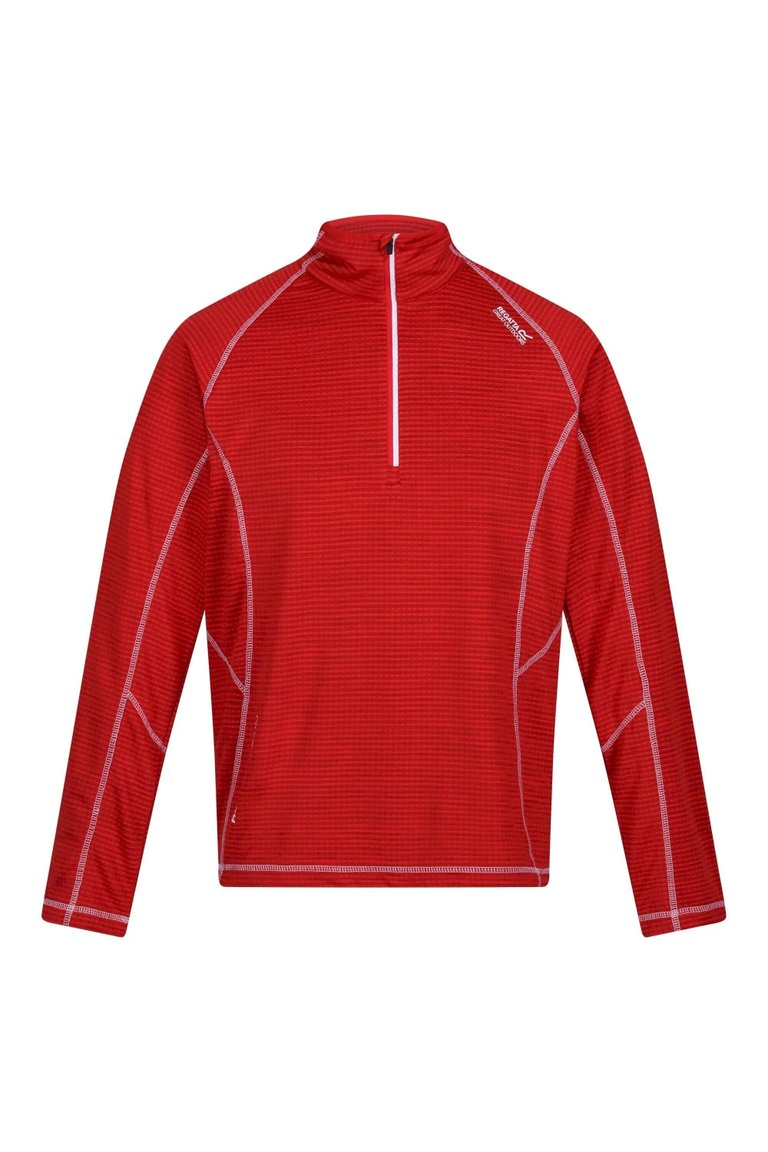 Mens Yonder Quick Dry Moisture Wicking Half Zip Fleece Jacket - Chinese Red - Chinese Red
