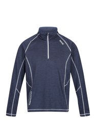 Mens Yonder Quick Dry Moisture Wicking Half Zip Fleece Top - Admiral Blue - Admiral Blue