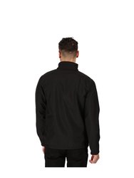 Professional Mens Ablaze Three Layer Soft Shell Jacket - Black/Black