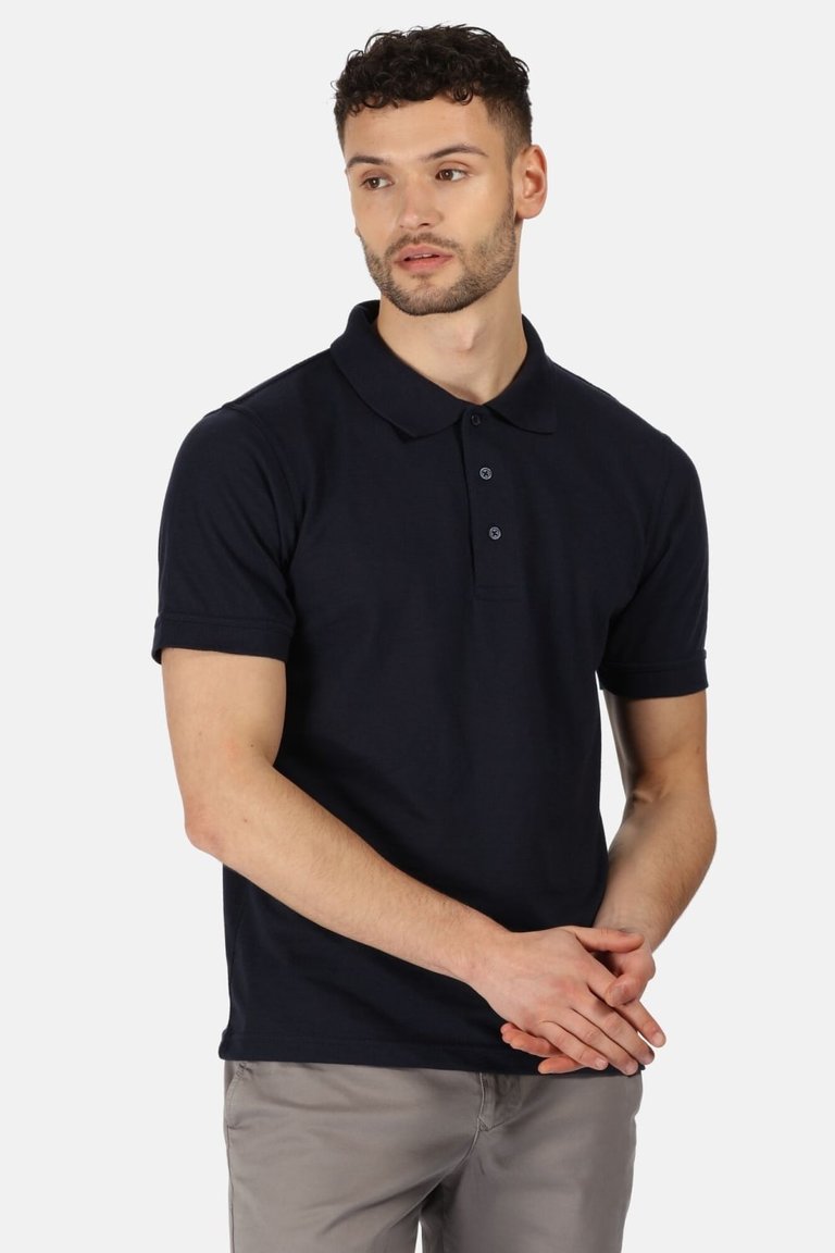 Professional Mens Classic 65/35 Short Sleeve Polo Shirt - Navy