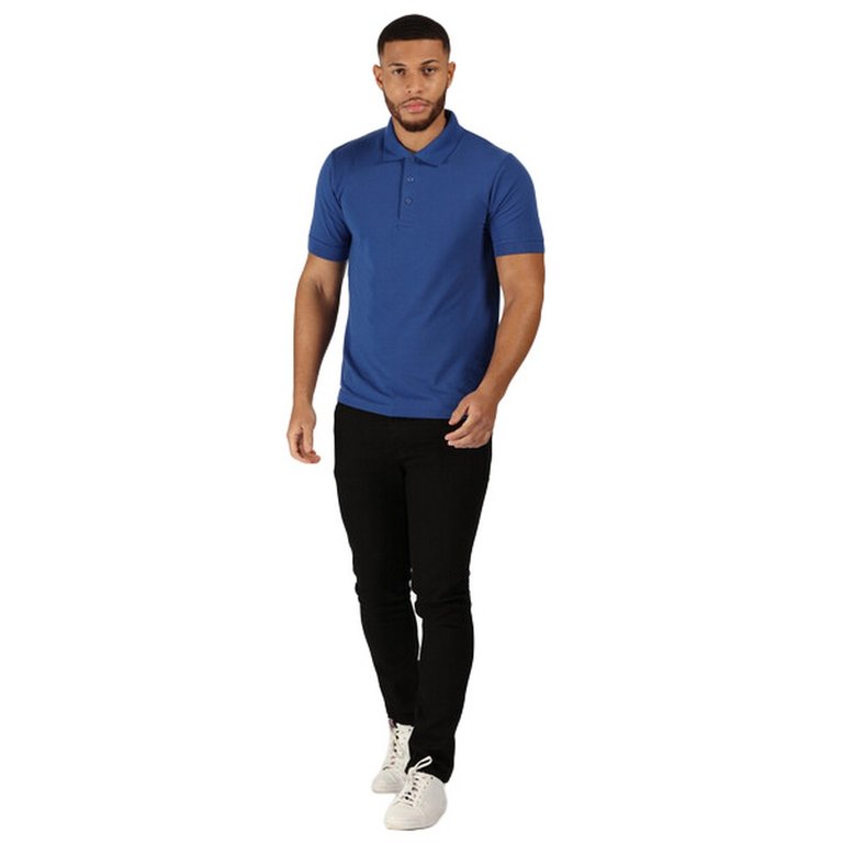 Professional Mens Classic 65/35 Short Sleeve Polo Shirt - Royal Blue - Royal Blue
