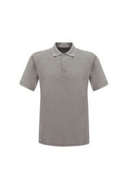 Professional Mens Coolweave Short Sleeve Polo Shirt - Silver Grey - Silver Grey
