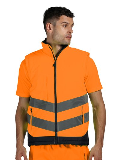 Regatta Professional Mens Hi Vis Pro Vest - Orange/Navy product