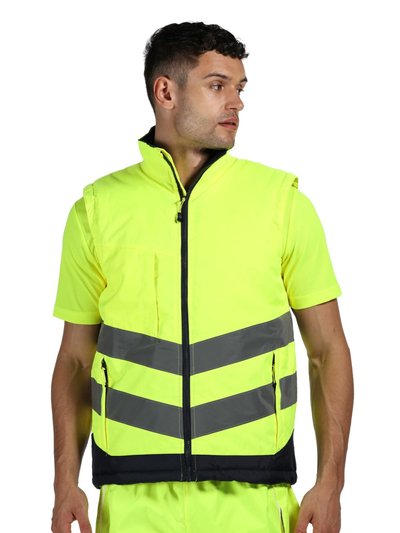 Regatta Professional Mens Hi Vis Pro Vest - Yellow/Navy product