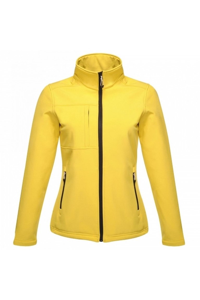 Professional Womens/Ladies Octagon II Waterproof Softshell Jacket - Bright Yellow/Black